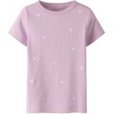 NAME IT MINI T-shirt met hartjes roze