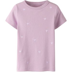 NAME IT MINI T-shirt met hartjes roze