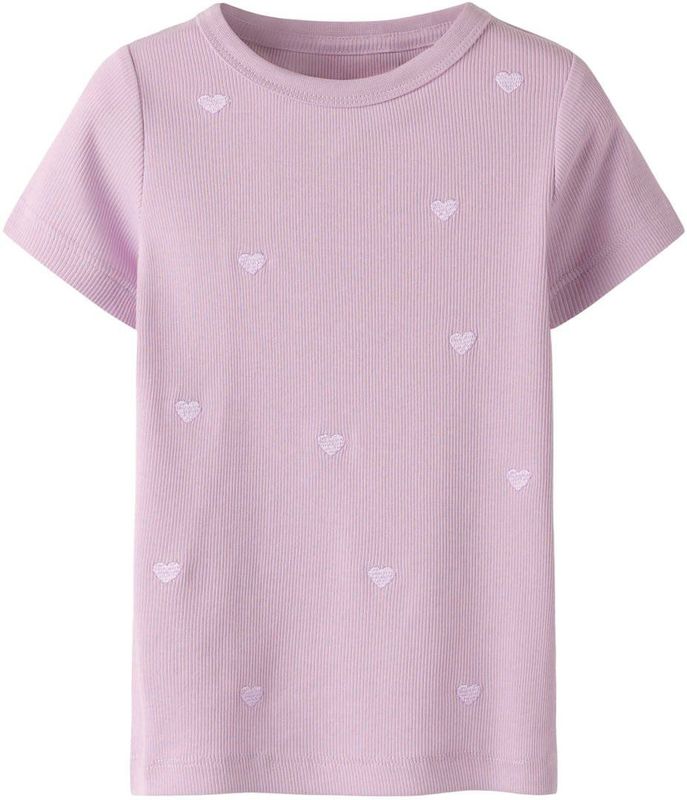 NAME IT MINI T-shirt met hartjes roze