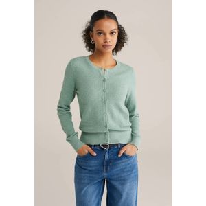 WE Fashion gebreid vest lichtgroen