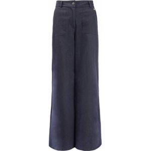 TQ-Amsterdam wide leg high waist broek donkerblauw