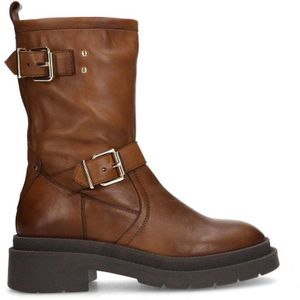 Sacha leren bikerboots cognac