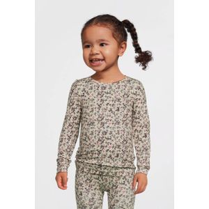 NAME IT MINI gebloemde longsleeve NMFOJATAS ecru/paars/roze