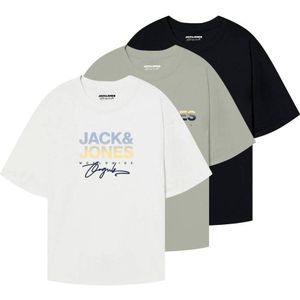 JACK & JONES - JORCANGGU - Shirt - Duifblauw - 3 Pack