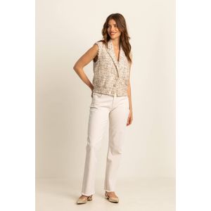 Expresso high waist flared jeans ecru