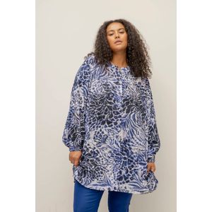 Simple Wish tuniek FPNITA met all over print blauw/donkerblauw