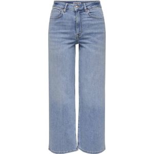 ONLY high waist wide leg jeans light blue denim