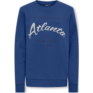 KIDS ONLY BOY sweater KOBHERMAND met printopdruk hardblauw