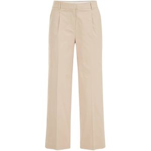 WE Fashion cropped loose fit pantalon beige