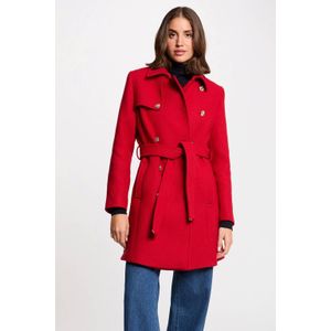 Morgan wollen manteljas rood