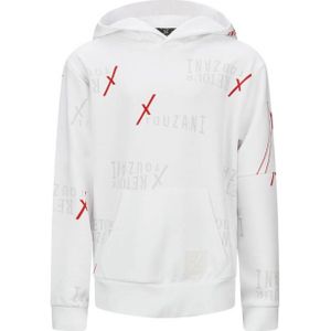 Retour X Touzani hoodie Hop met all over print wit/rood