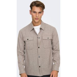 ONLY & SONS regular casual overhemd antraciet