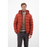 Lerros - Gewatteerde Jas - Burnt Red - Met Capuchon en Rijgkoord