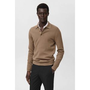 Mango Man - Fijn Gebreide Trui - Bruin