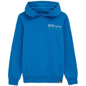 WE Fashion hoodie met backprint blauw