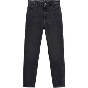 Mango high waist mom jeans black denim