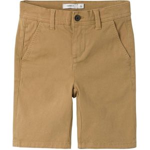 NAME IT KIDS regular fit chino short NKMSILAS geelbruin