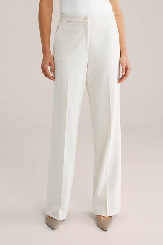 WE Fashion jersey high waist pantalon beige