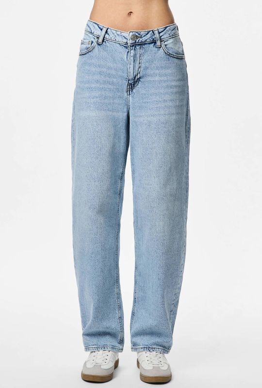 PIECES - PCGrace - Jeans - Blauw Denim - Baggy - Mid Waist