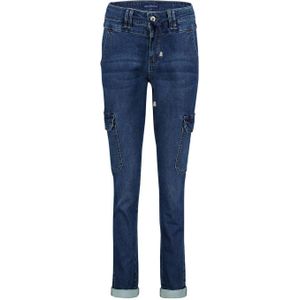 Red Button high waist straight leg jeans Cargo jog denim dark blue denim