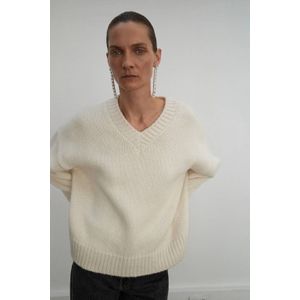 Mango trui met wol ecru