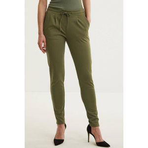 ICHI slim fit pantalon groen