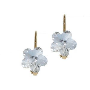 Otazu gold plated oorbellen met Swarovski kristallen Forever Flower