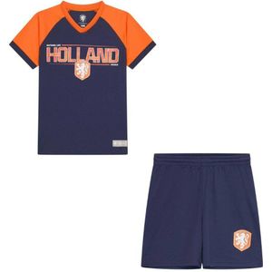 KNVB T-shirt + short Holland oranje/blauw