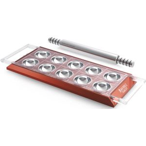 Marcato Ravioli Maker met Deegroller - Rood - 10 Vaks