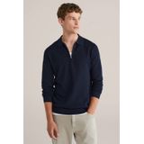 WE Fashion trui fijn gebreid donkerblauw