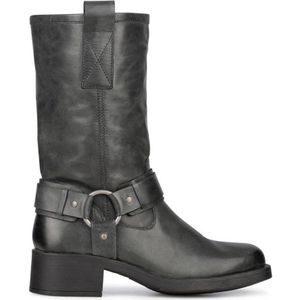 PS Poelman Leren Bikerboots Zwart