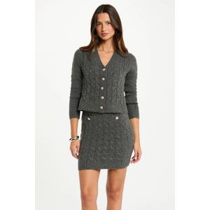 Morgan mini jurk grijs melange