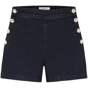 Morgan regular fit denim short dark blue denim