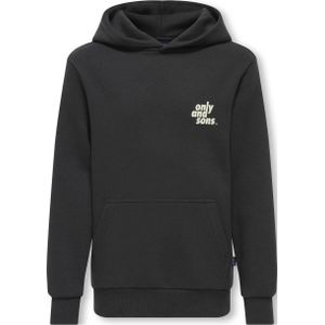 ONLY & SONS JUNIOR hoodie met backprint antraciet