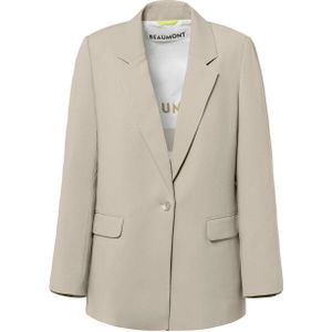 Beaumont rechtvallende blazer Carry van gerecycled polyester taupe