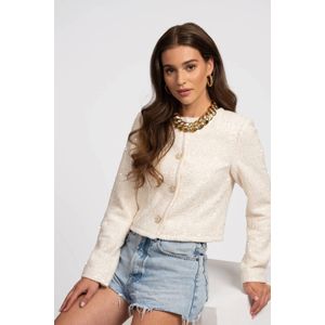 Nikkie - Kent Jacket - Tussenjas - Cream - Pailletten