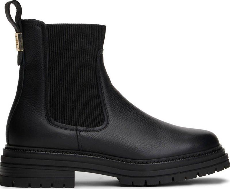 Tommy Hilfiger - TH Plaque Pebble Chelsea - Winterlaarzen - Zwart