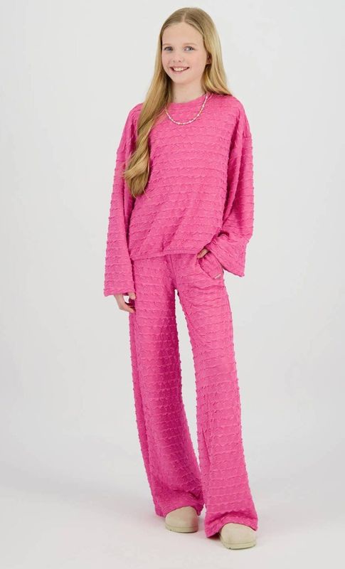 Raizzed Wide leg casual broek roze