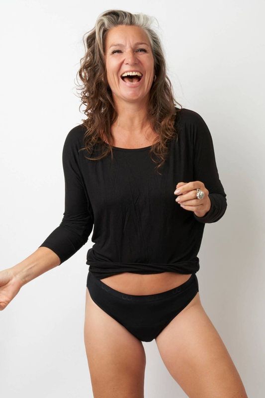 Moodies Undies Menstruatieslip Medium Zwart