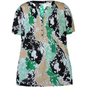 Zhenzi tuniek Sonia met all over print groen/beige/zwart