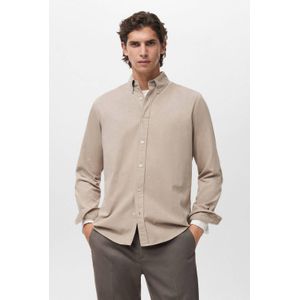 Mango Man regular casual overhemd beige
