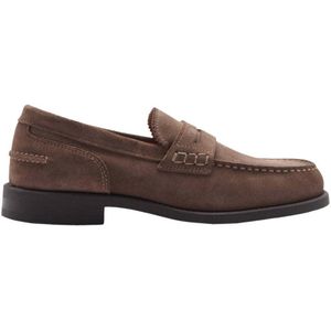 Mango Man suède loafers taupe