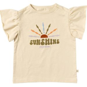 Your Wishes T-shirt Jazz met printopdruk en ruches offwhite
