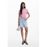 Desigual - T-shirt - Effen - Katoen - Detail in Strass