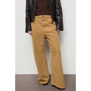 Mango low waist wide leg jeans bruin