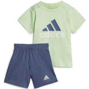 adidas Sportswear T-shirt + short lichtgroen/donkerblauw