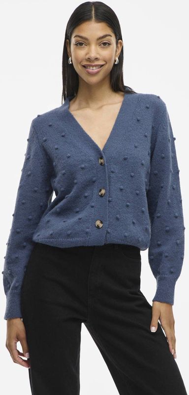 VILA - Gebreid Vest - Blauw