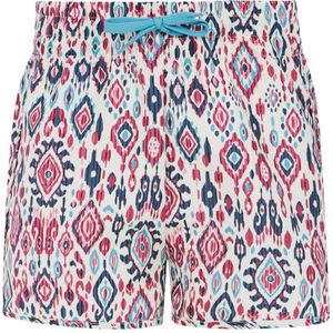 Protest casual short met all over print wit/blauw/warmrood