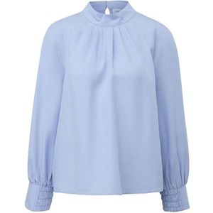 s.Oliver BLACK LABEL blousetop met open detail lichtblauw