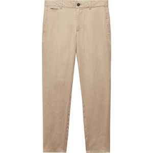 Mango Man straight fit pantalon lichtbruin